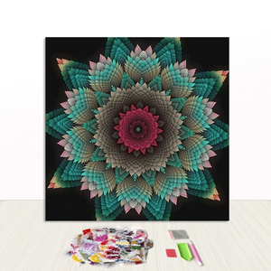 Colorful Full Drill Embroidery Floral Art Diy Kit 3D Diamond Painting Mandala