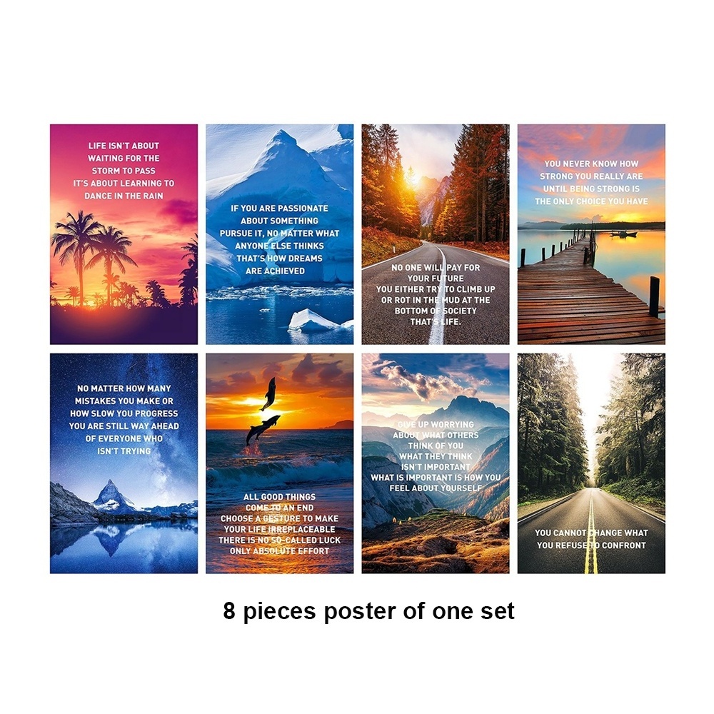 Wholesale Inspirational Wall Art Paper Print Motivational Posters for Office