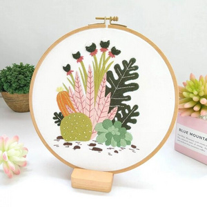 Cotton Fabric Fantasy Handmade Diy Embroidery Starter Kit, Embroidery Handmade Sewing with Needle Thread