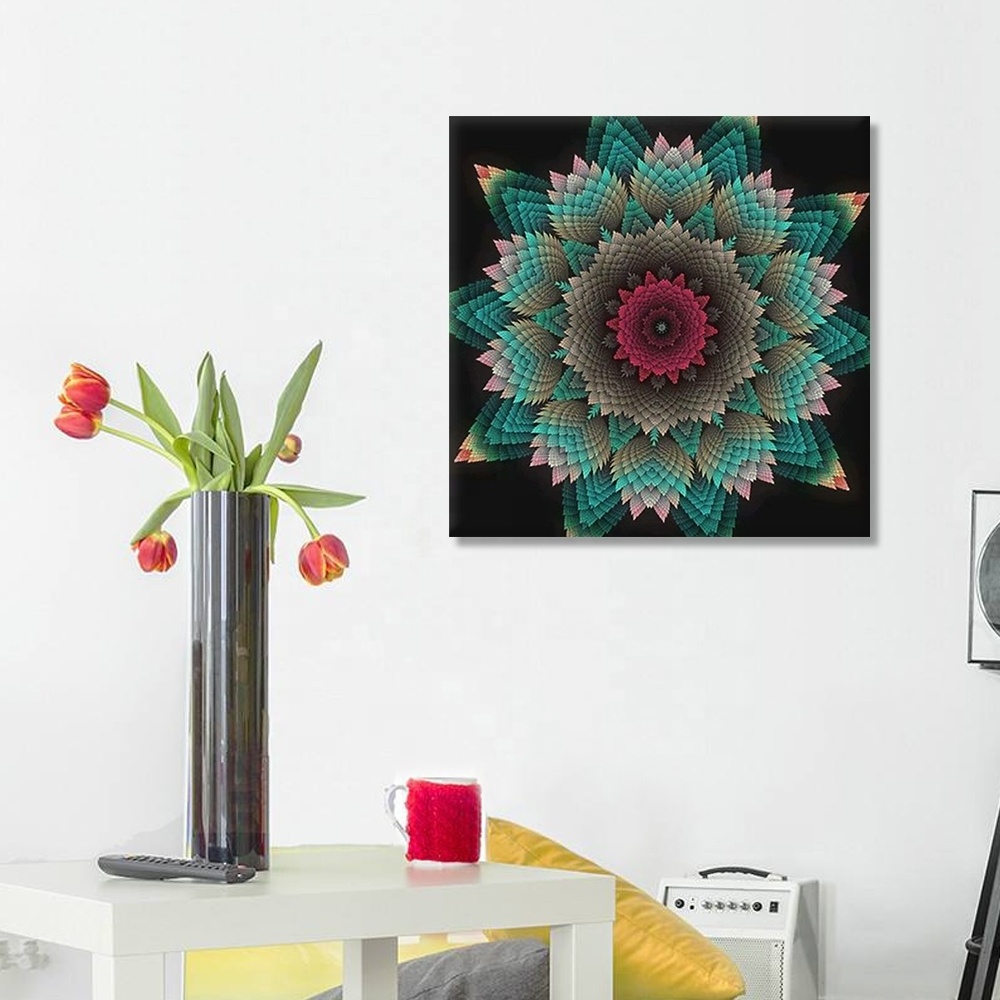 Colorful Full Drill Embroidery Floral Art Diy Kit 3D Diamond Painting Mandala