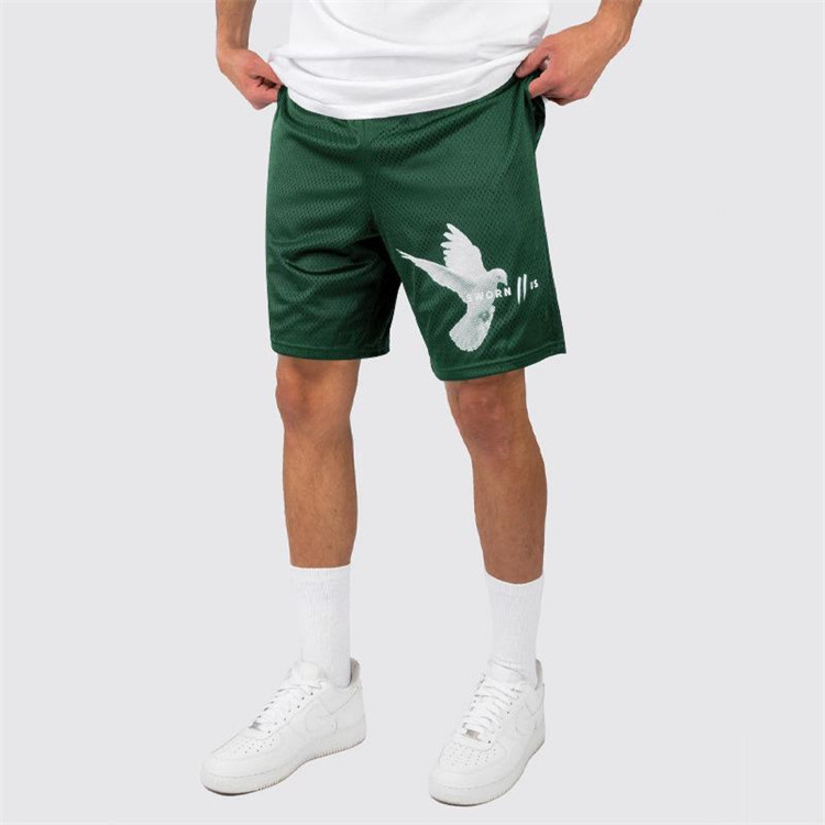 Print on demand men's baseball graphic custom sublimated double mesh cropped designer workout basketball shorts 5 inch