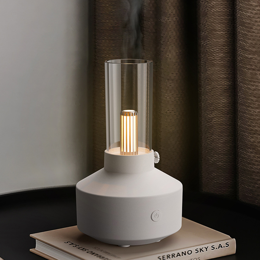 Retro Kerosene Lamp Mist Maker Automatic Atomizing Sprayer Home Scent Fragrance Essential Oil Humidifier Diffuser Ambient Light