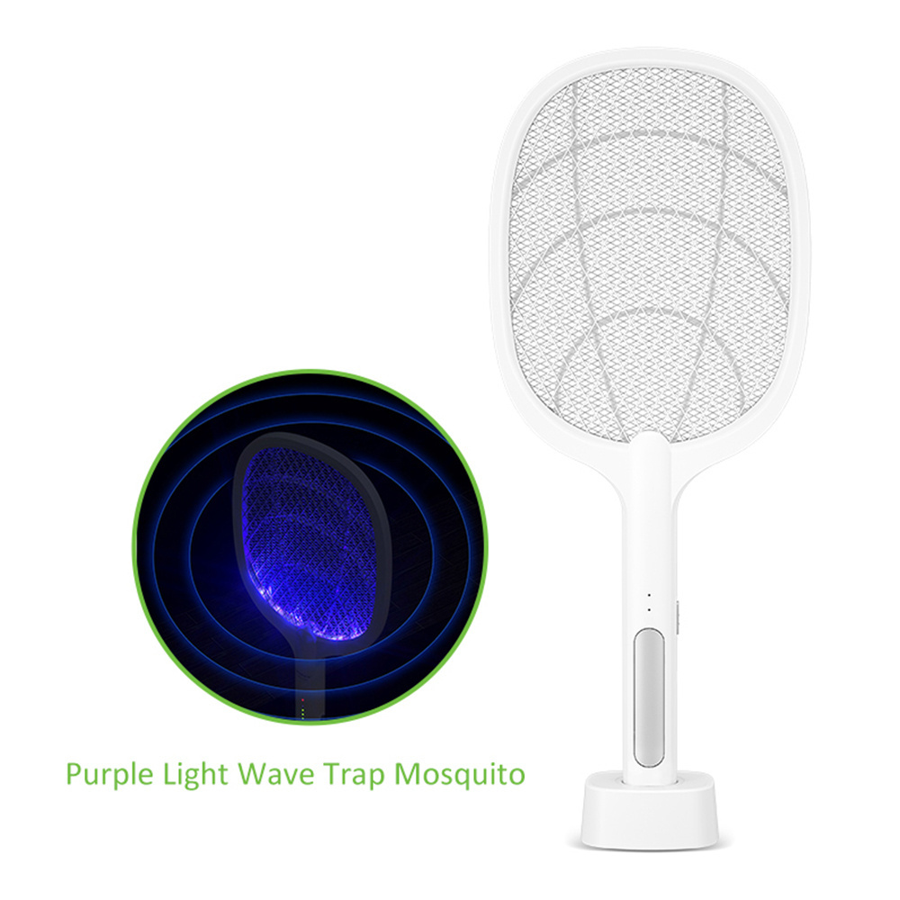 Summer Electric Mosquito Swatter New Design Self-recharging Base Best Fly Swatter With Led Light Racket