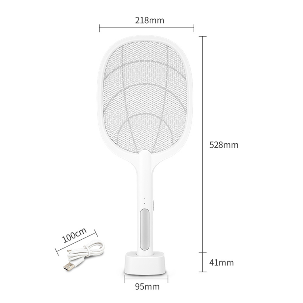 Summer Electric Mosquito Swatter New Design Self-recharging Base Best Fly Swatter With Led Light Racket