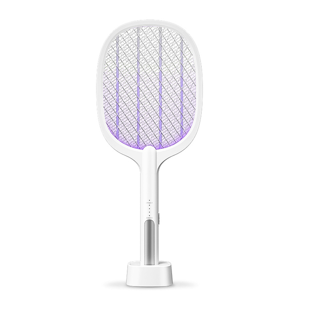 Wholesale Customized 3 In 1 Rechargeable Mosquito Swatter With Digital Meter Mosquito Lamp Electronic Racket