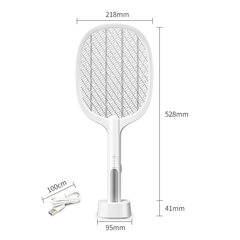 Wholesale Customized 3 In 1 Rechargeable Mosquito Swatter With Digital Meter Mosquito Lamp Electronic Racket