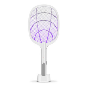 Factory Wholesale Fly Swatters Mosquito Swatter Electric Hitting Racket 2-in-1 USB Rechargeable Mosquito Swatter