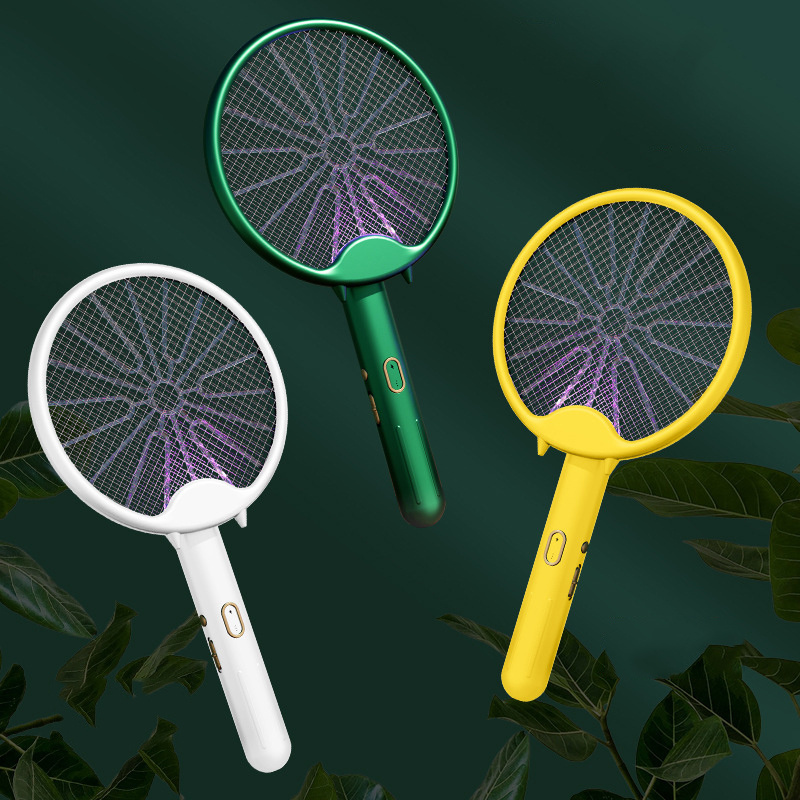 Rechargeable Fly Bug Zapper Killer Handheld Anti Mosquito Killing Bat Insect Racket Portable Rotatable Electric Mosquito Swatter