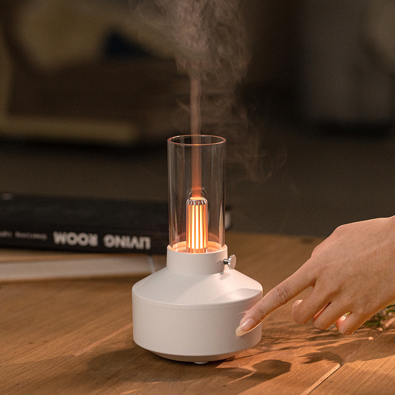 Retro Kerosene Lamp Mist Maker Automatic Atomizing Sprayer Home Scent Fragrance Essential Oil Humidifier Diffuser Ambient Light