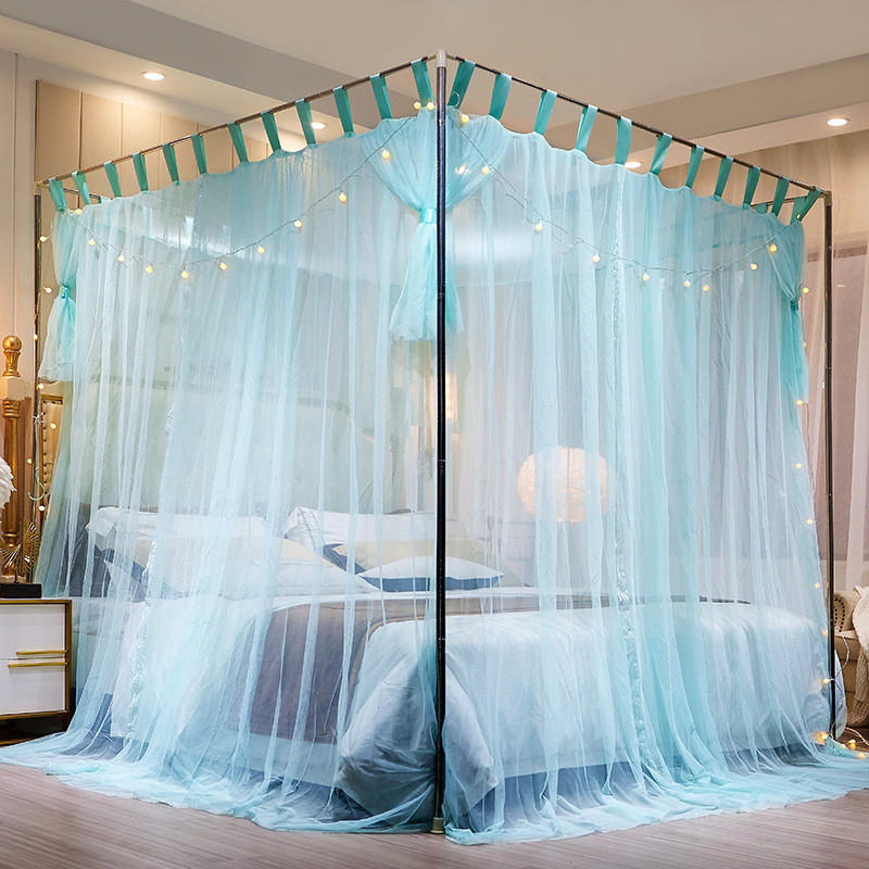 Strong Stainless Steel Threaded Frame Large Nets Bed Mosquito Net Palace Luxurious Mosquito Net