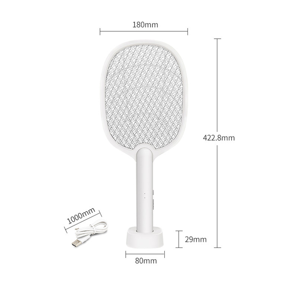 Top Selling Usb Charging Mini Portable Mosquito Swatter Rechargeable Bug Electric Fly Zapper Swatter with Base