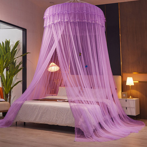 Protetcion Circular Bed Mosquito Net Double Layer Lace Multi-Color Decorative Anti-Mosquito Net For Bed