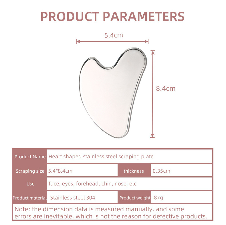 Hand-held MSDS certificate Guasha Scraping Stainless Steel Massage Therapy Gua Sha Board Tool