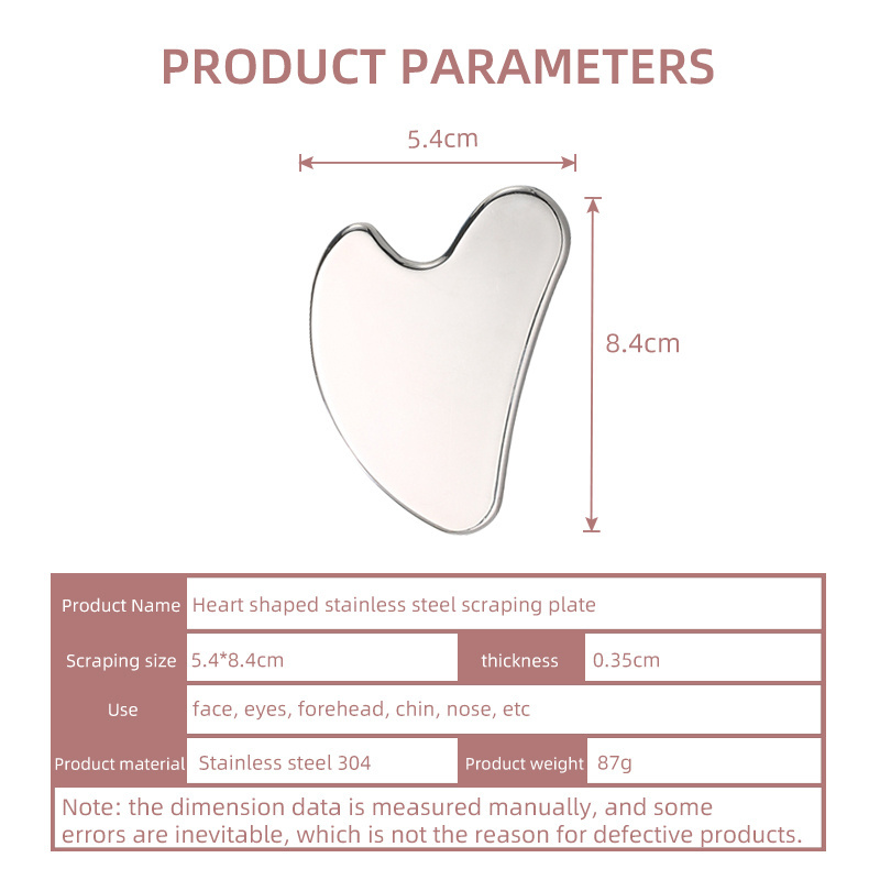 Hand-held MSDS certificate Guasha Scraping Stainless Steel Massage Therapy Gua Sha Board Tool