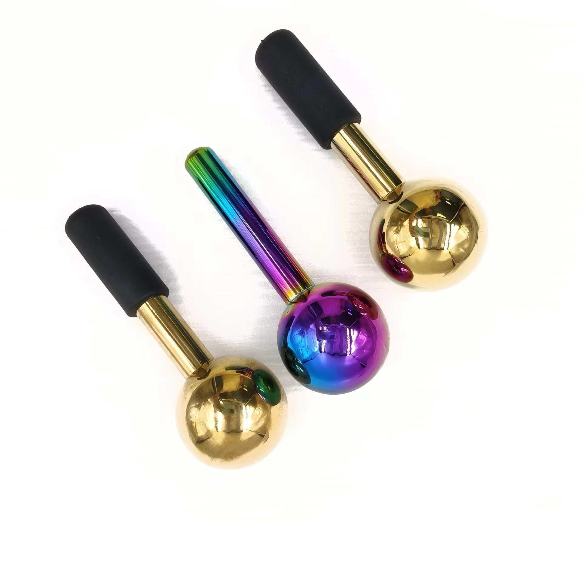 Custom Facial Massage Roller Stainless Steel Ice Globes Cooling Magic Ice Globe Facial Roller Cryo Sticks