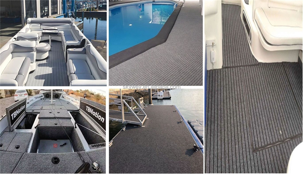 2023 New Design Marine Grade Durable Backing Polyester Boat Trailer Bunk Carpet Polypropylene Fiber Marine Floor Boat Carpet