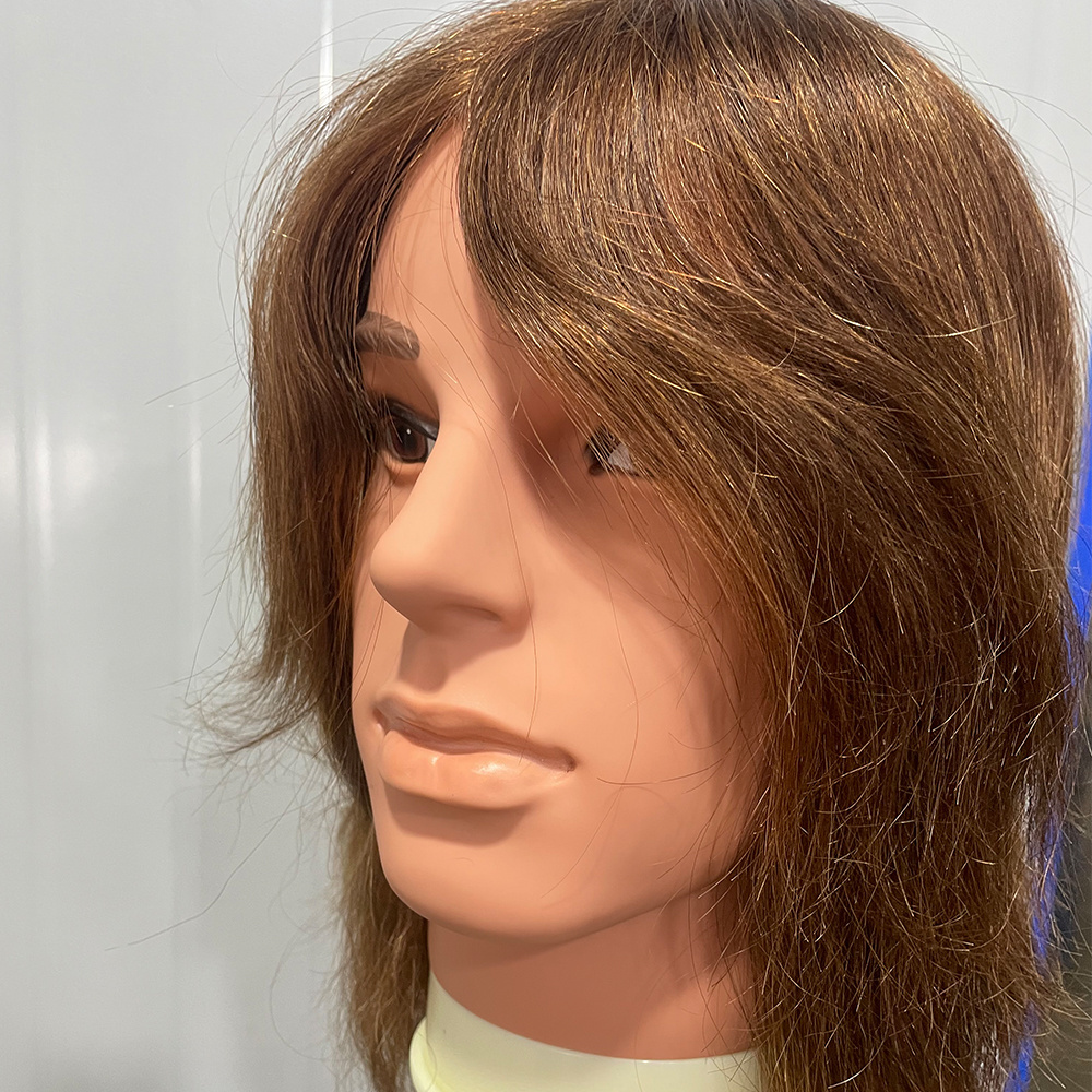 Factory Direct Sales Hair Mannequins Head Human Hair Training Head Manikins Dummy Beard Male Mannequin Head