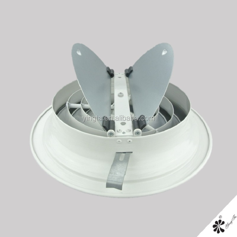 Surface mounted round ceiling diffuser