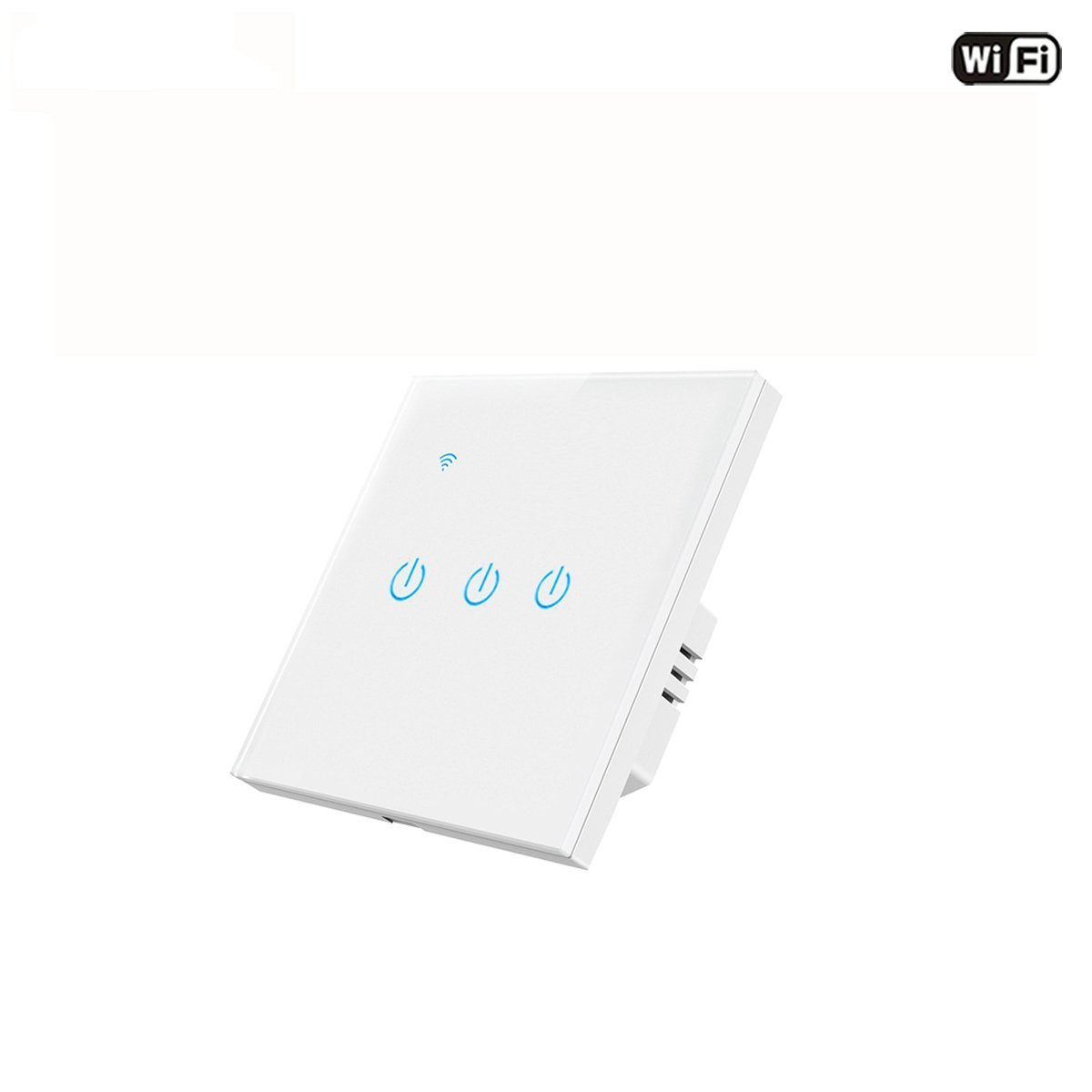 UK/EU Standard 3 Gang Core-shaped Dual-control Switch Interconnection multifunction Smart Wifi Wall Switch Wireless remote contr