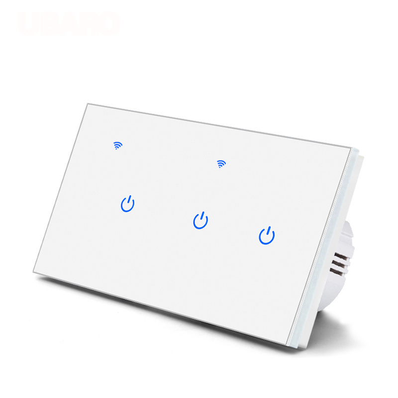 Wifi Smart Switch 1/2/3 Gang 1 Way EU standard Smart Home Electronic Touch Switch