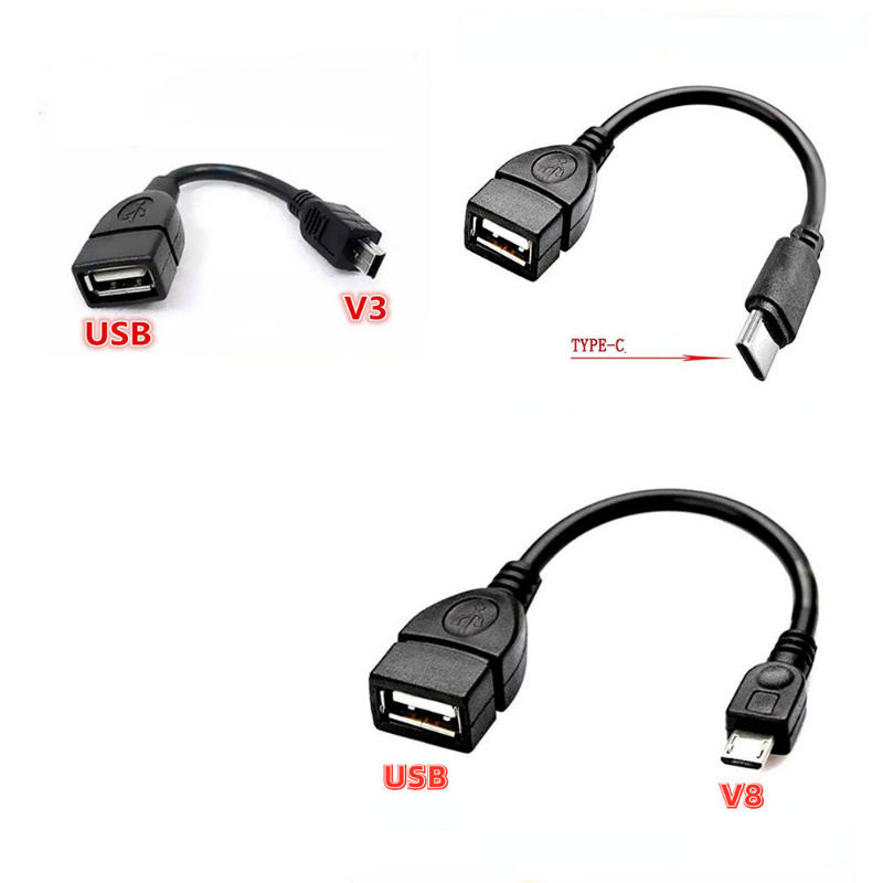 Car Audio Cable USB  Female To Mini /Micro USB Male Cable Adapter 5P OTG V3 V8 Port Data Cable for Car Audio Tablet for MP3 MP4