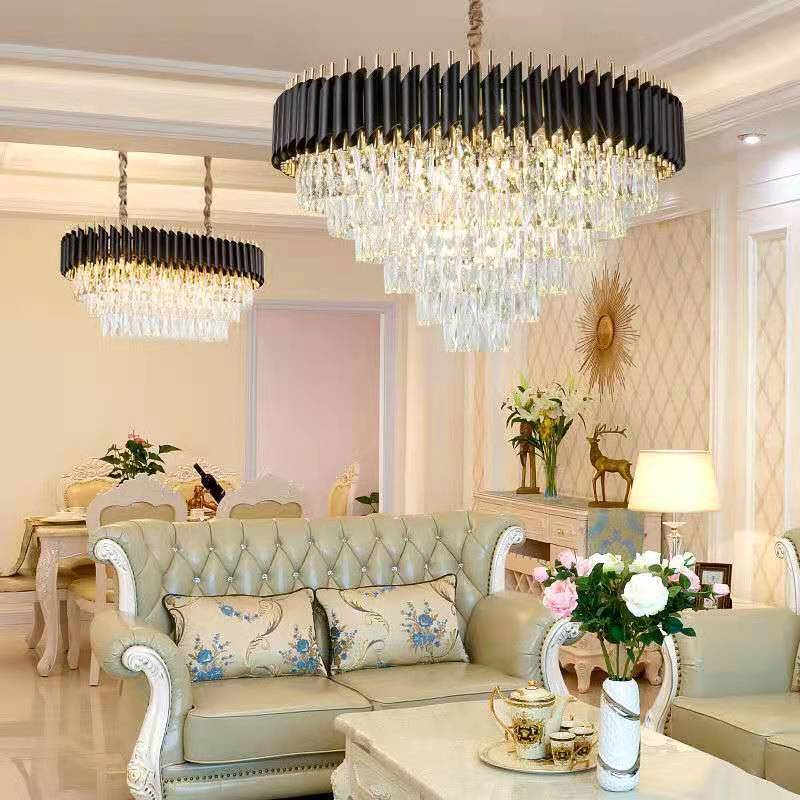 Rustic Bedroom Dining Room Pendant Light Fixtures Lighting Chandeliers Ceiling Luxury Gold Led Modern K9 Crystal Chandeliers