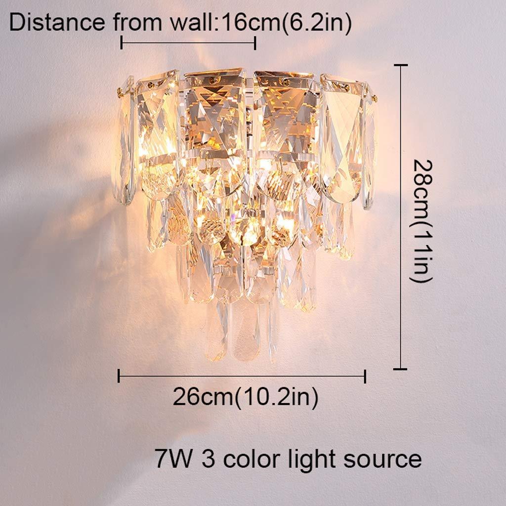 Swing Arm Wall Lamp Crystal Pendant Wall Lamp Indoor Living Room Background Wall Decoration Bedroom Bedside Lamp