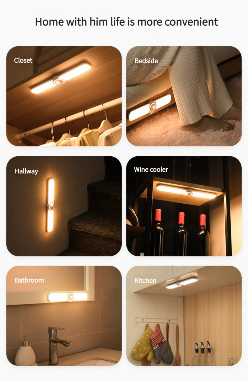 New Arrivals LED under Motion Sensor Smart Closet Kitchen Cabinet Light For Bar Wardrobe Cabinet Light