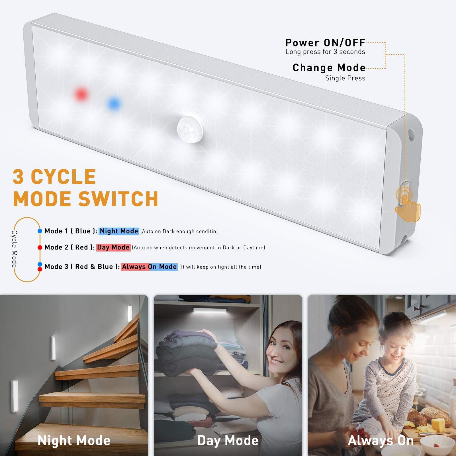 Hot selling LED Closet Light with Charging Station Dimmer Rechargeable Kitchen Motion Sensor Under Cabinet Lights