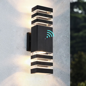 Modern Up and down Outdoor Wall Lamp Dusk to Dawn Motion Sensor out door Porch Lights  Waterproof ip65 Wall Light