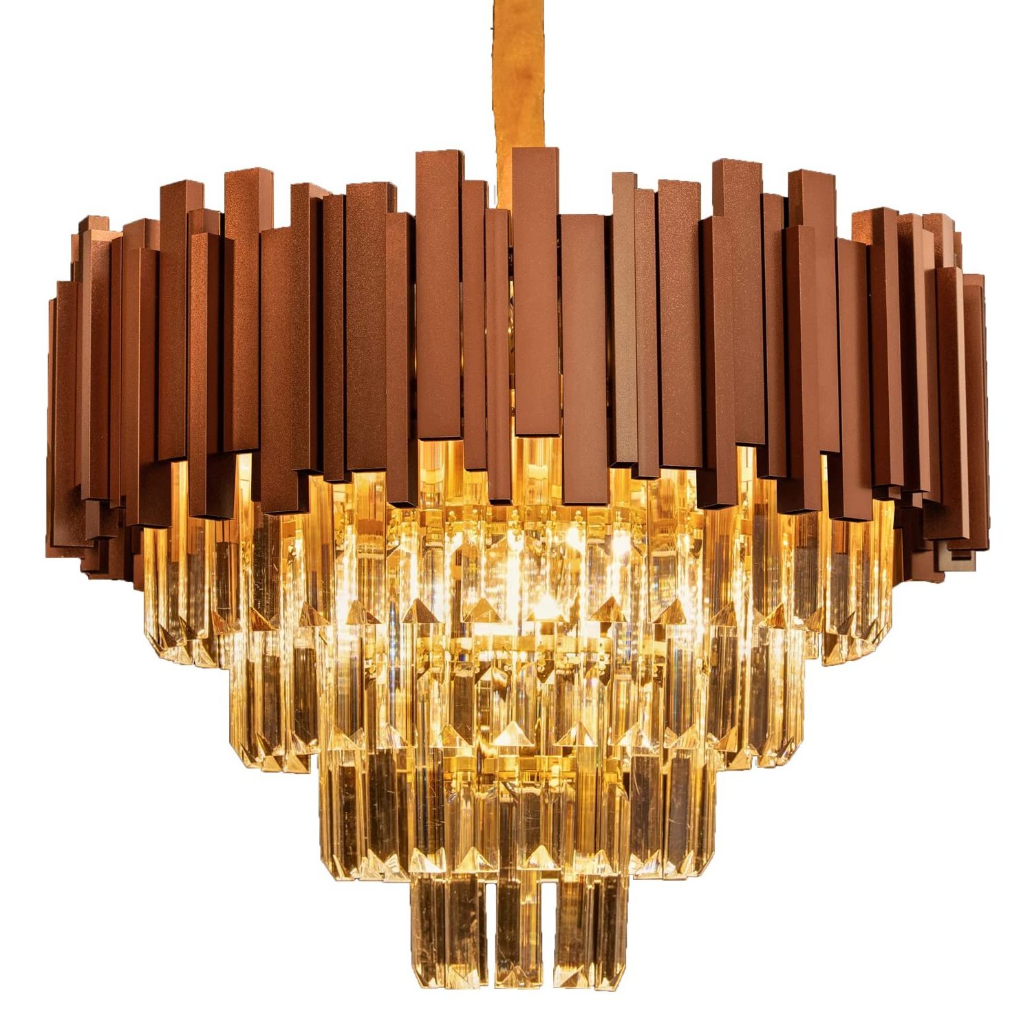 Nordic Modern Crystal Chandeliers for High Ceilings Lighting Fixtures Modern Pendant Lights Kitchen Island Shandelier