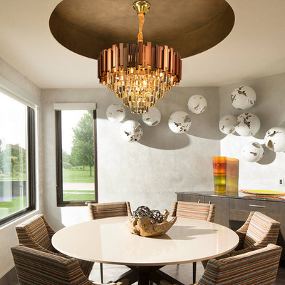 Nordic Modern Crystal Chandeliers for High Ceilings Lighting Fixtures Modern Pendant Lights Kitchen Island Shandelier