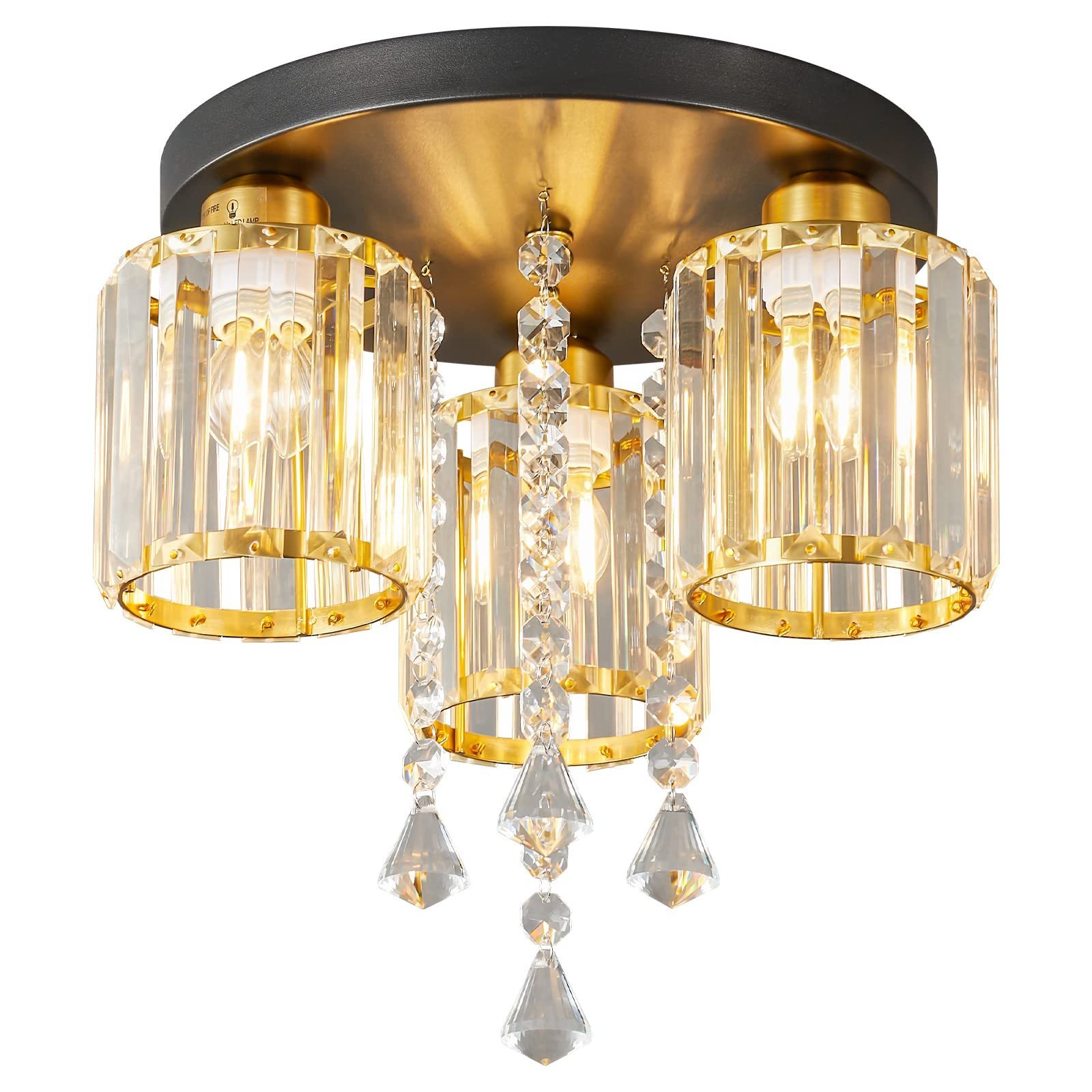 UK Germany Quality Gold Black Luxury Crystal Kitchen Chandelier Pendant Light for Home Hotel Villa Room Ceiling Light