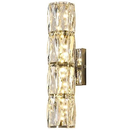 Modern Crystal Wall Lamp Living Room Bedroom Aisle Golden Chrome Color Beautiful Interior Lighting Background Glass Lamp