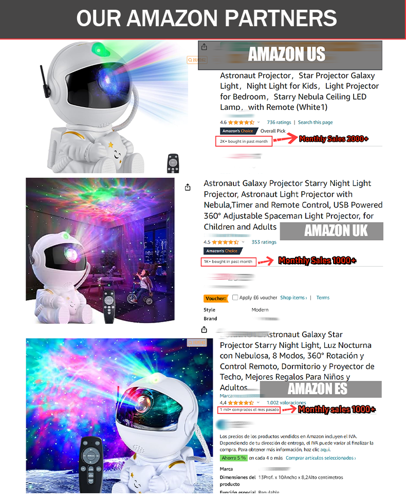 Mini Astronaut Lamp Starry Projector Light with Guitar Star Projector Galaxy Light Projector Nebula Night Light for Kids