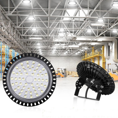 50/100/200W UFO LED High Bay Light Waterproof Warehouse Garage Light Dob Super Bright Commercial Industrial Lighting