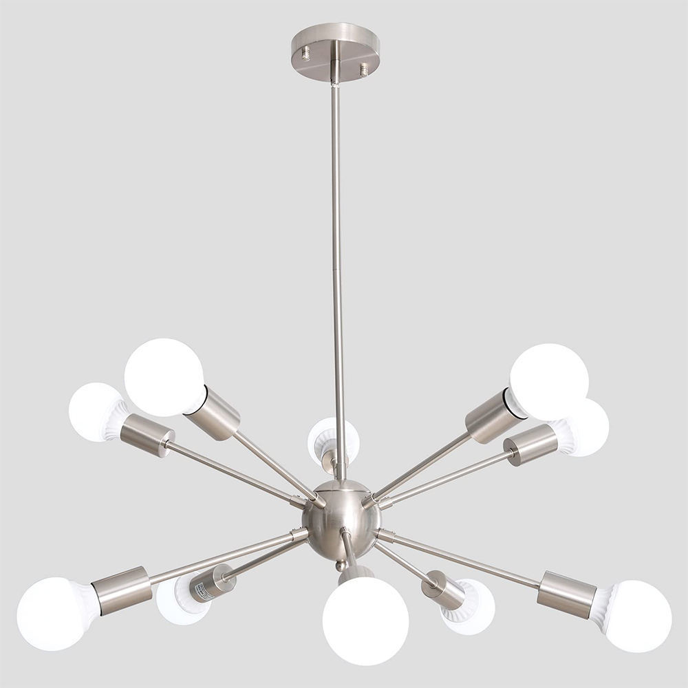 10 Light Sputnik Chandelier Light Fixture Decorative Chandeliers Industrial Pendant Light for Dining Living Room Bedroom