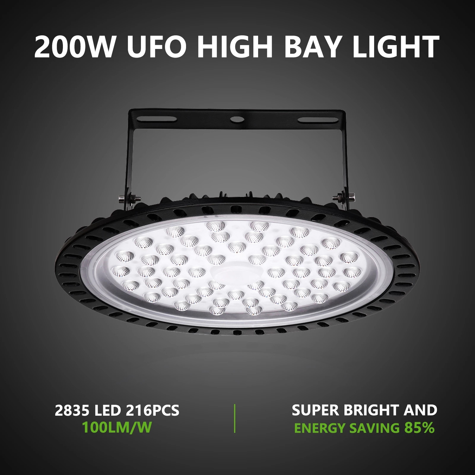 50/100/200W UFO LED High Bay Light Waterproof Warehouse Garage Light Dob Super Bright Commercial Industrial Lighting