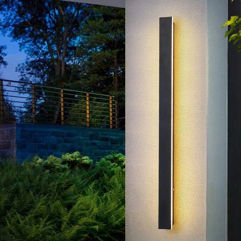 110v 220v Led Wall Lamp Outdoor Waterproof IP65 Long Outdoor Wall Lights Garden LED Linear Wall Light