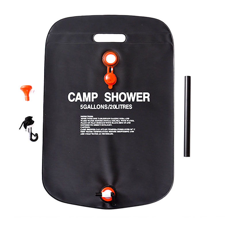 Portable Eco Beach Ultralight Travel Hike Heating Shower 5 Gallons Hot Water Pipe Bag Outdoor Solar Camping Shower Bag