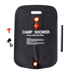 Portable Eco Beach Ultralight Travel Hike Heating Shower 5 Gallons Hot Water Pipe Bag Outdoor Solar Camping Shower Bag