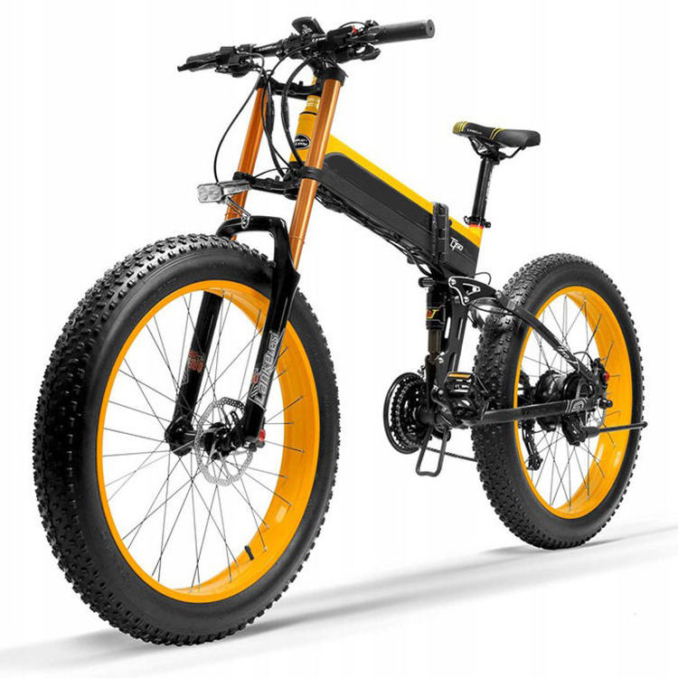 27-speed mountain bike 1000w electric bicycle 48v 14.5ah lithium battery ebike 26 inch fat tire folding electric bike