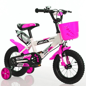 2023 china hot sale 12 inch children kids bicycle with training wheels pink