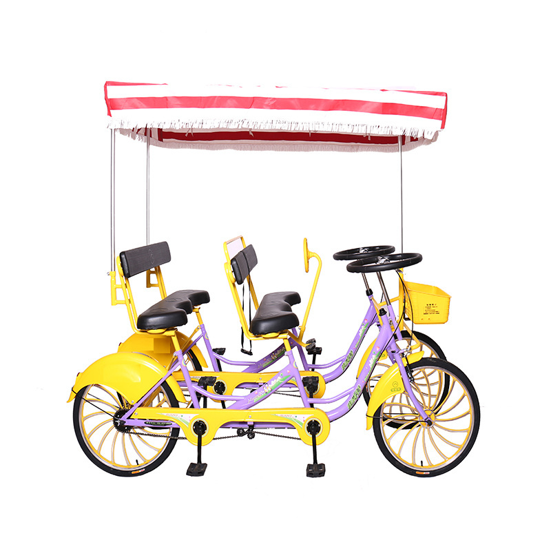 2 person surrey bikes with hand brake control rental tandem bikes with kids seats tandem bikes with roof hot selling