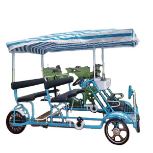 sightseeing vehicle 4 wheel adult tandem bike now 1 piece quadricycle 4 people ride recumbent tandem bicycle