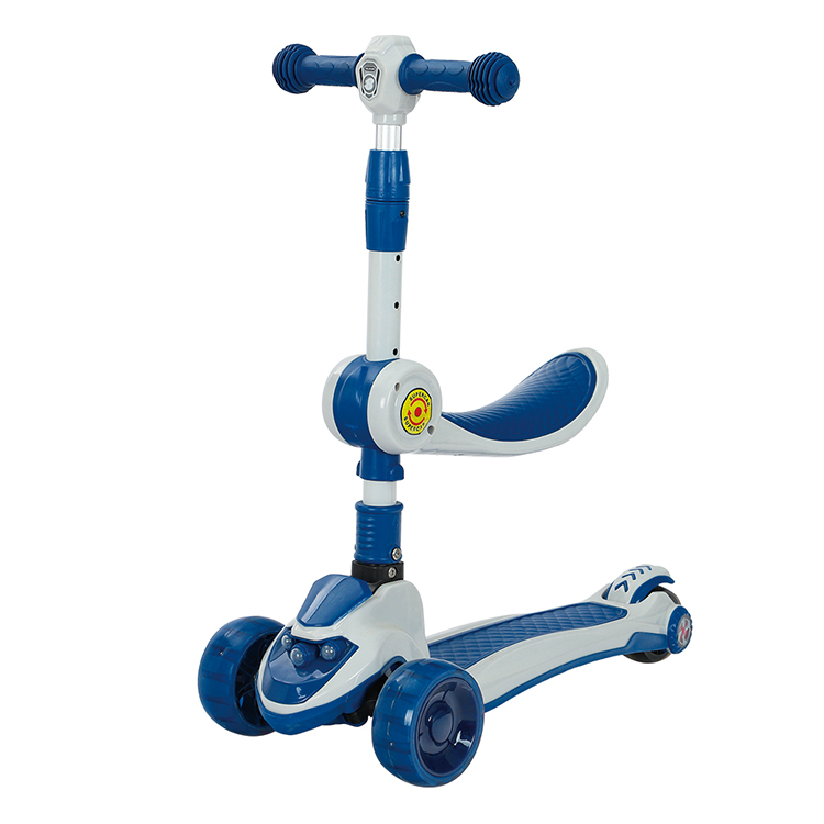 High quality 3 wheels cheap plastic children scooter with spray music Kids Pedal Kick Scooter