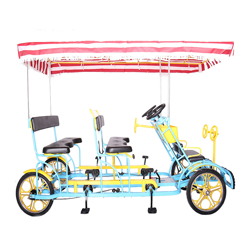 Beautiful red color tandem bike for 6 person/entertainment bike for happy riding