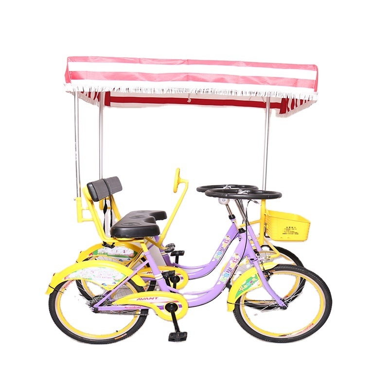 2 person surrey bikes with hand brake control rental tandem bikes with kids seats tandem bikes with roof hot selling