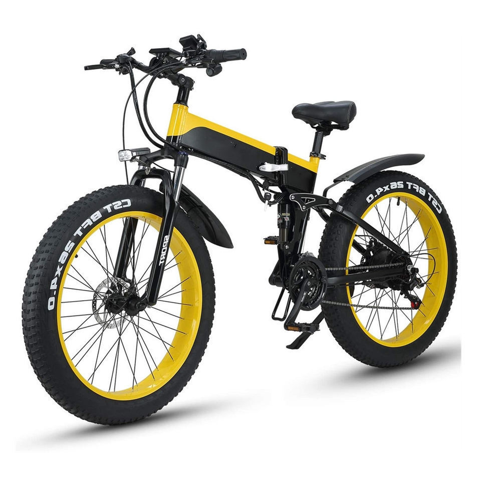 27-speed mountain bike 1000w electric bicycle 48v 14.5ah lithium battery ebike 26 inch fat tire folding electric bike