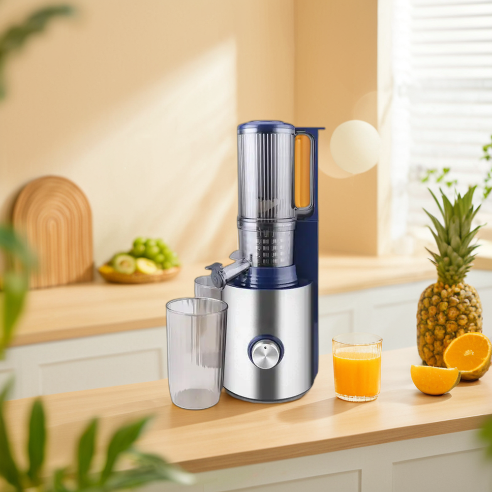 High Quality 250W Household Electric Oran Juicer Portable Masticating Wheatgrass Juicer with Plastic Blade